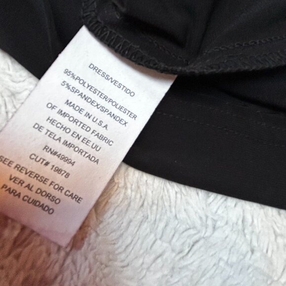 R&M Richards Petite Womens Round Neck Sleeveless Maxi Dress Size 6P Black & Tan - Picture 4 of 9